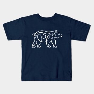 Penwork Calligraphy Grizzly Bear Kids T-Shirt